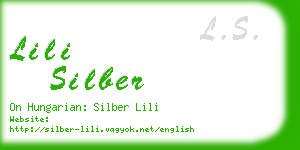 lili silber business card